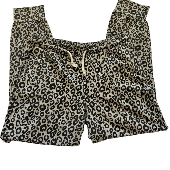 Zara Trafaluc Gray and Black Leopard Print Lightweight Joggers Size Medium - Picture 3 of 16